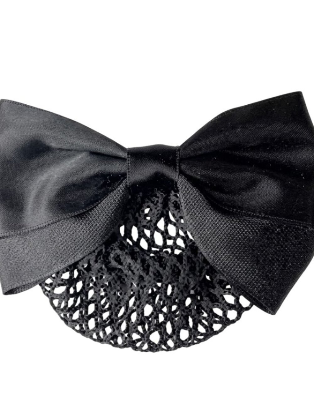 Black Bow Hair Net French Clip Bun Holder Ballet Uniform Bow